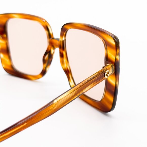 NEW GUCCI GG1314S 003 SUNGLASSES WOMEN HAVANA BROWN OVERSIZED EYEWEAR GUCCI - Picture 9 of 12